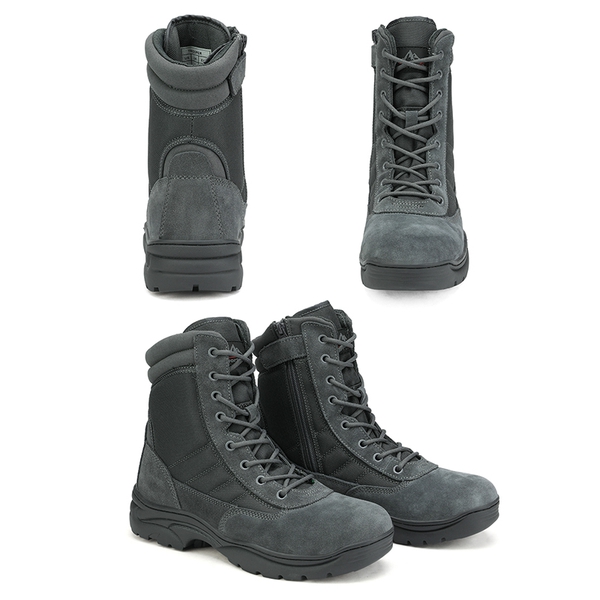 Men's Comfortable Military Tactical Boots - DARK GREY - 4
